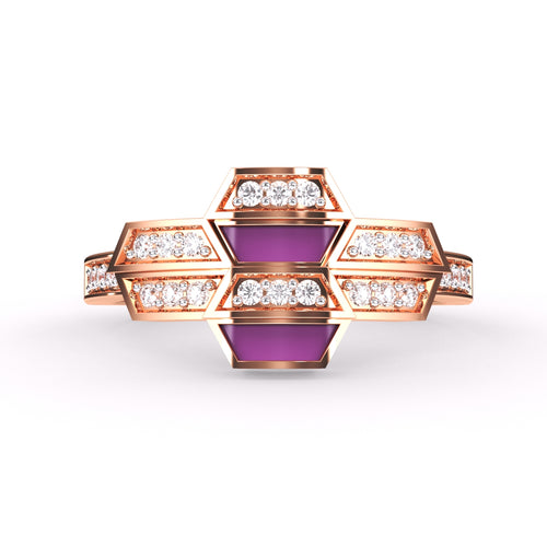 Glamorous Round Lab Grown Diamond Ring