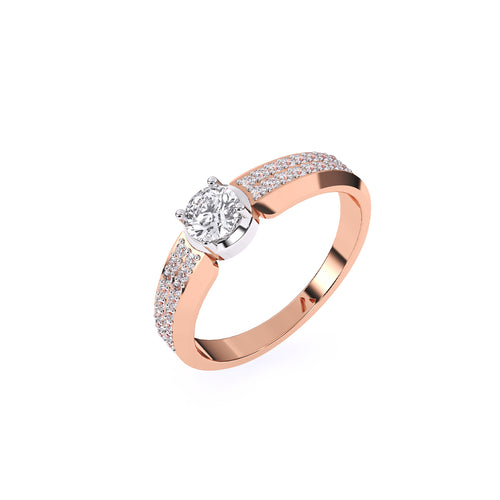 Gorgeous Lab Grown Solitaire With Accent Ring