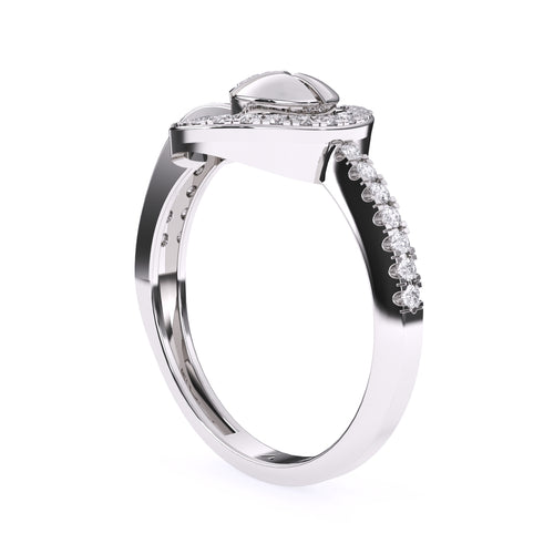 Antique Round Diamond Halo Gift Ring