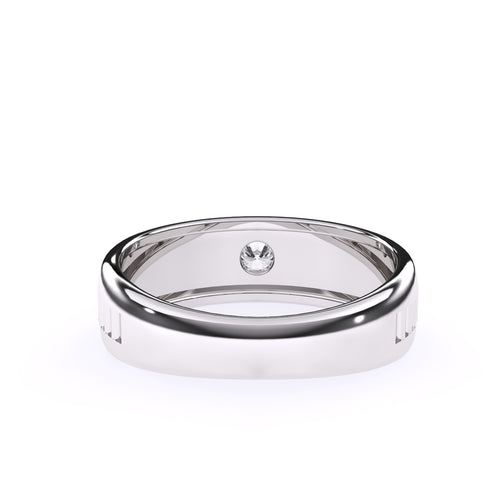 Latest Bezel Round Diamond Ring For Men