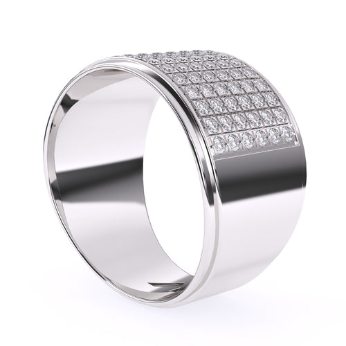Elegant Lab Grown Thick Ring For Men