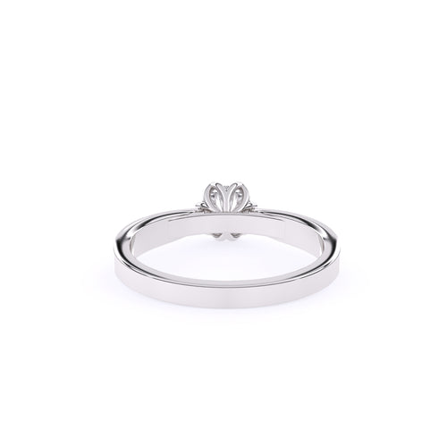 Simple Cathedral Setting Round Diamond Ring