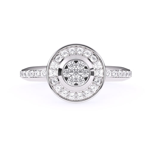 Dazzel Diamond Cluster Fancy Ring