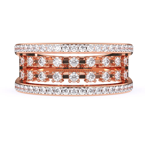 Dazzling Rose Gold and Diamond Ring For Women