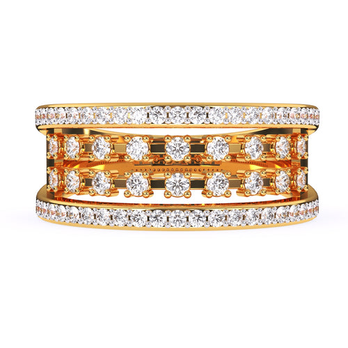 Dazzling Rose Gold and Diamond Ring For Women