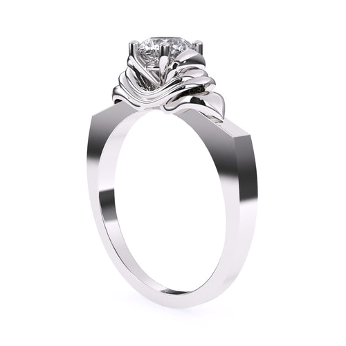 Glamorous Round Diamond Solitaire Ring