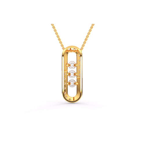 Unique Parentesi Diamond Pendant For Women