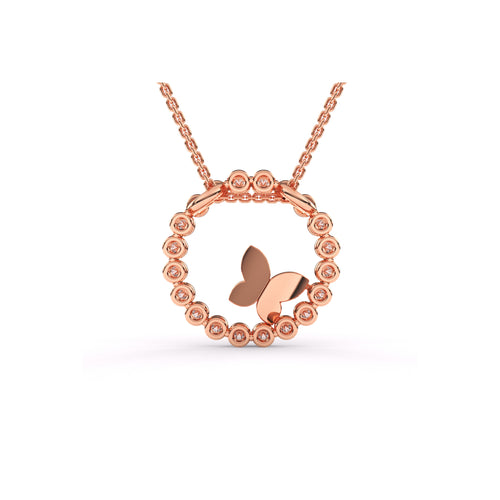 Blossom Circle Diamond Pendant
