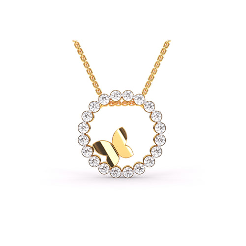 Blossom Circle Diamond Pendant