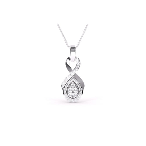 Pear Infinity Style Diamond Pendant
