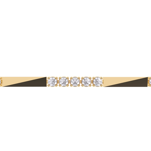 Simple Lab Grown Diamond With Gold Daily Wear Bracelet