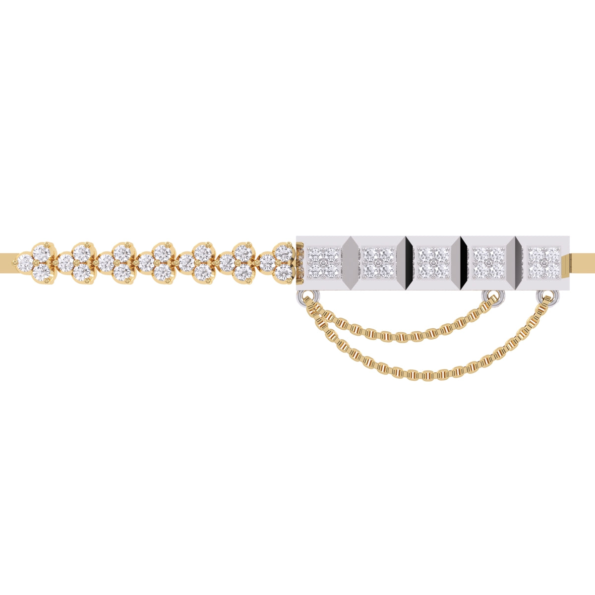 Buy Fida Wedding Luxurious Rose Gold-Plated American Diamond Women Bracelet  Online