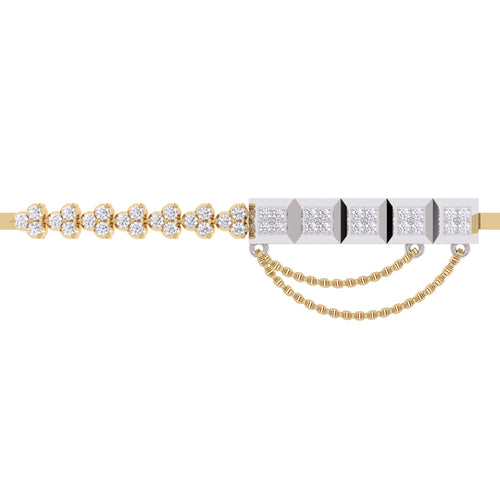 Designer Round Diamond Rose Gold Tennis Bracelet