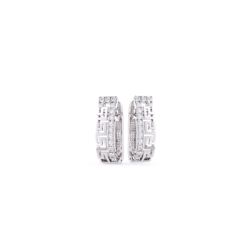 Gorgeous Art Deco Diamond Hoop Earrings