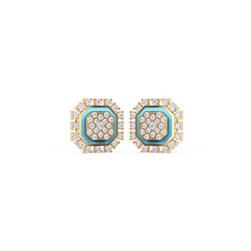 Classic Octagon Shaped Earrings For Girls
