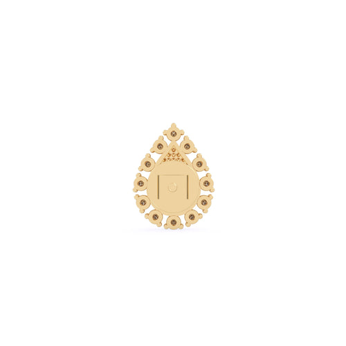 Delicate Pear Cluster Diamond Halo Stud Earrings