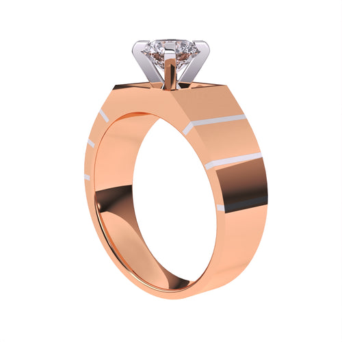 Classic lab-grown Solitaire Engagement Ring