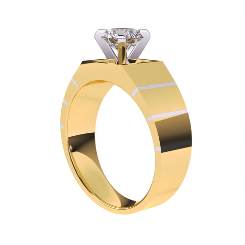 Classic lab-grown Solitaire Engagement Ring