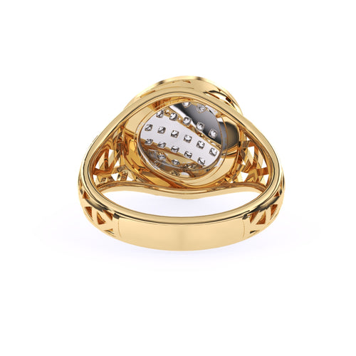 Stylish Vintage Round Cluster Wedding Ring