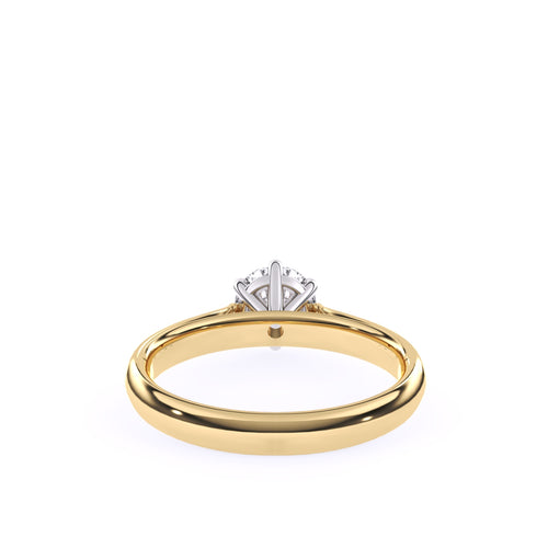 Classic Lab Grown Round Diamond Solitaire Ring
