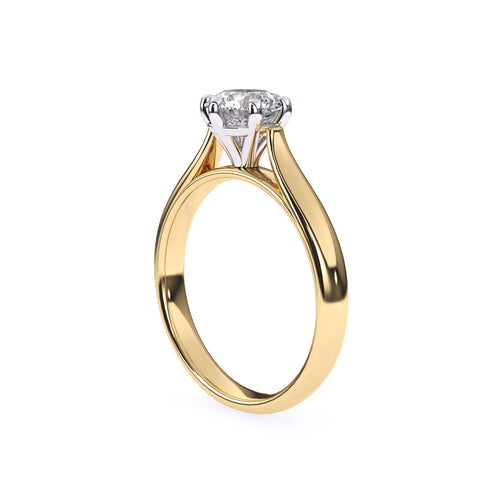 Classic Lab Grown Round Diamond Solitaire Ring