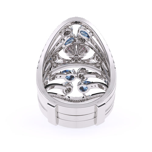 Glamorous Multi Stone Cluster Diamond Ring