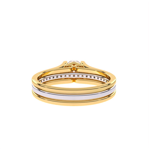 Designer Three Row Solitaire With Accent Ring