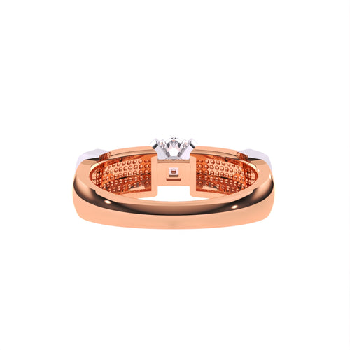 Latest Round Diamond Two-Tone Wedding Ring