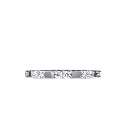 Dazzle Thin Distance Round Diamond Stackable Band