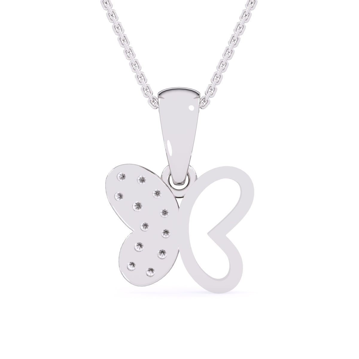 Wholesale Women'S Statement Diamond Butterfly Pendant Necklace