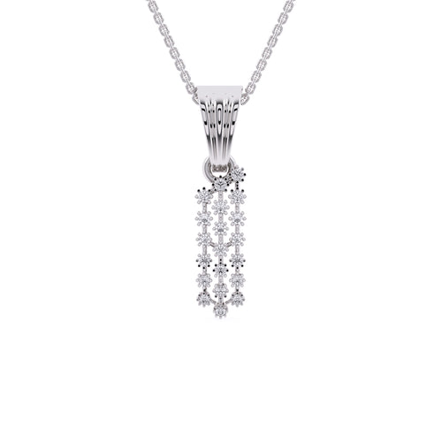 Dazzling Layer Style Diamond Bridal Pendant