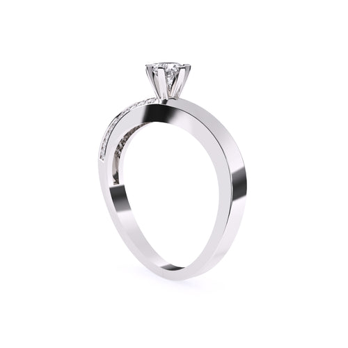Modern Round Diamond solitaire Ring
