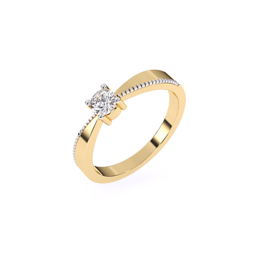 Designer Round Lab Grown Diamond Solitaire Ring