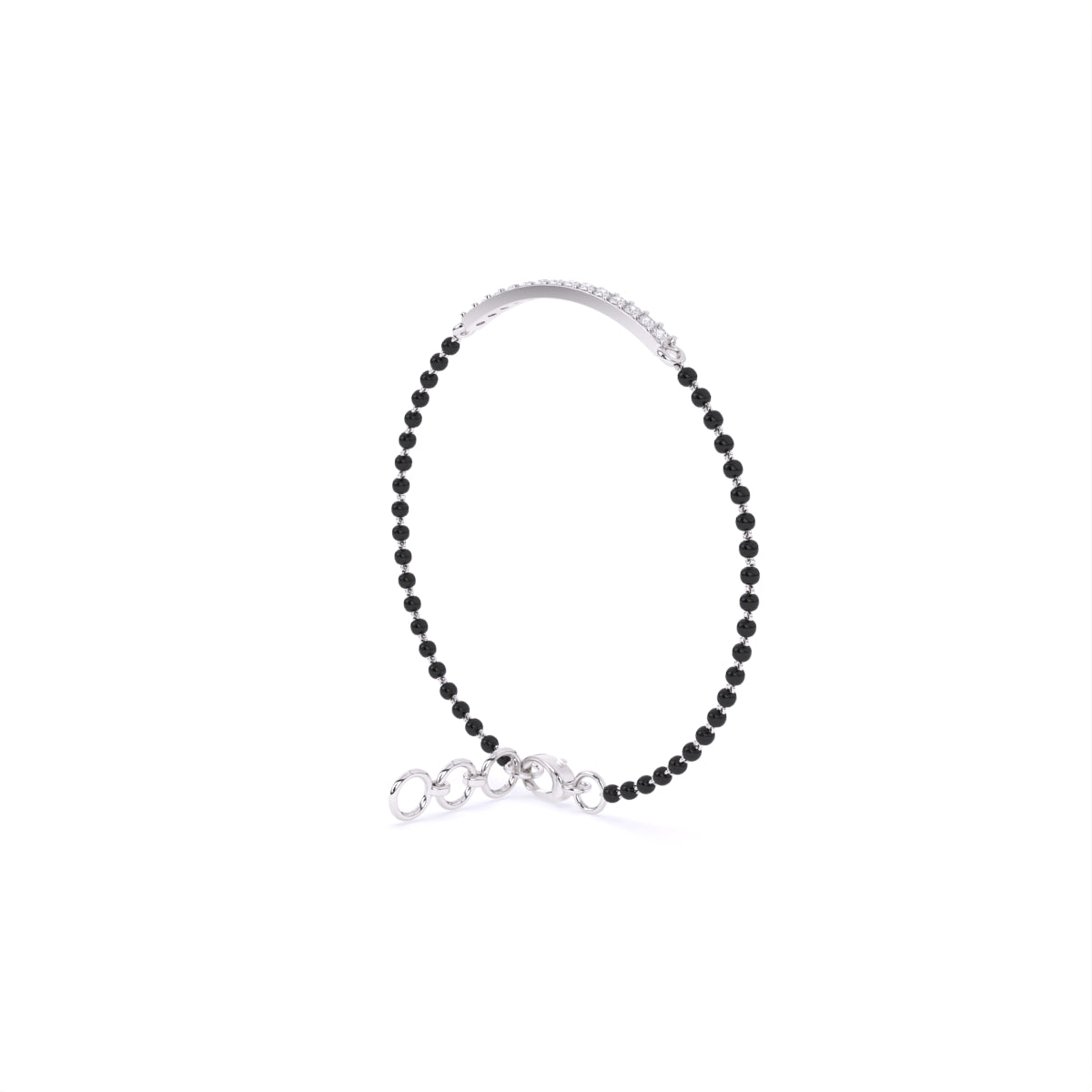 Round Diamond Bar Mangalsutra Bracelet