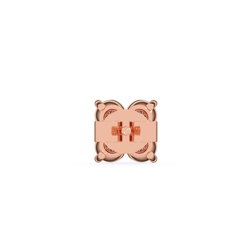 Four Lab Grown Diamond Clover Studs In Rose Gold