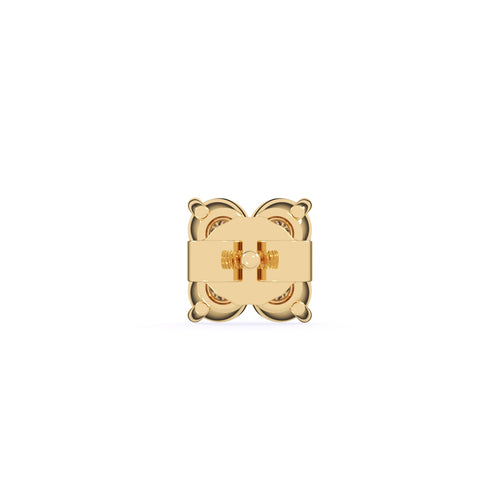 Four Lab Grown Diamond Clover Studs In Rose Gold