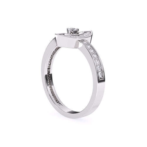 Luxury Pear Diamond Unique Engagement Ring