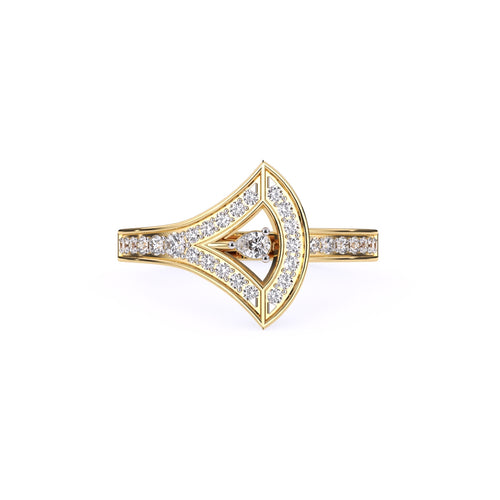 Luxury Pear Diamond Unique Engagement Ring