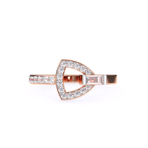 Open Trillion Shape Baguette Diamond Anniversary Ring