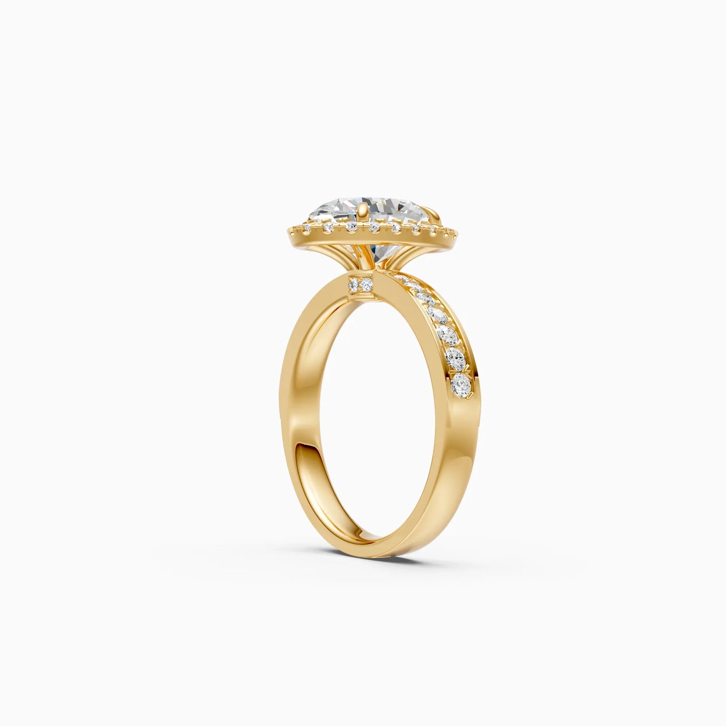 Oval Halo Pavé Ring