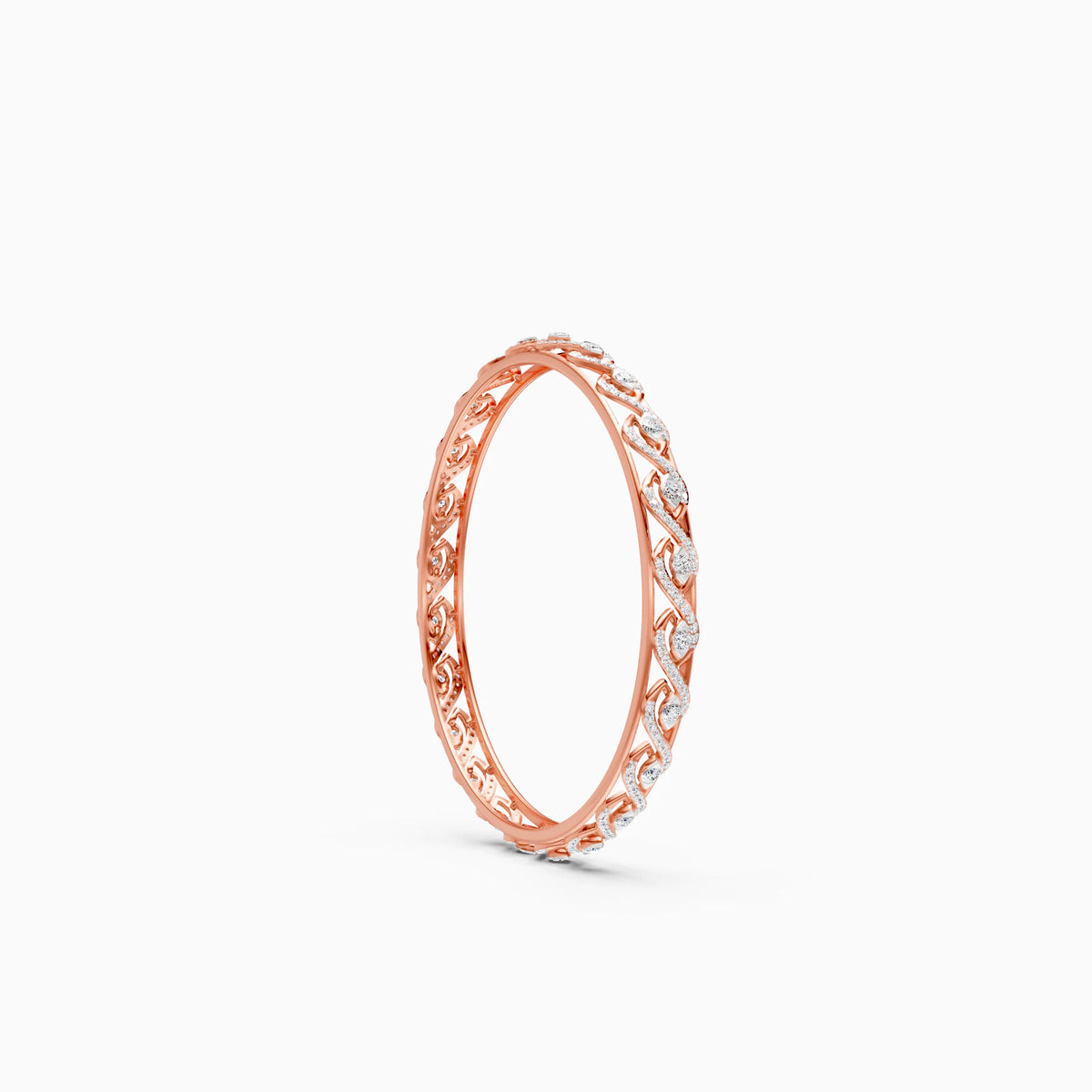 Graceful Blend Wave Bangle