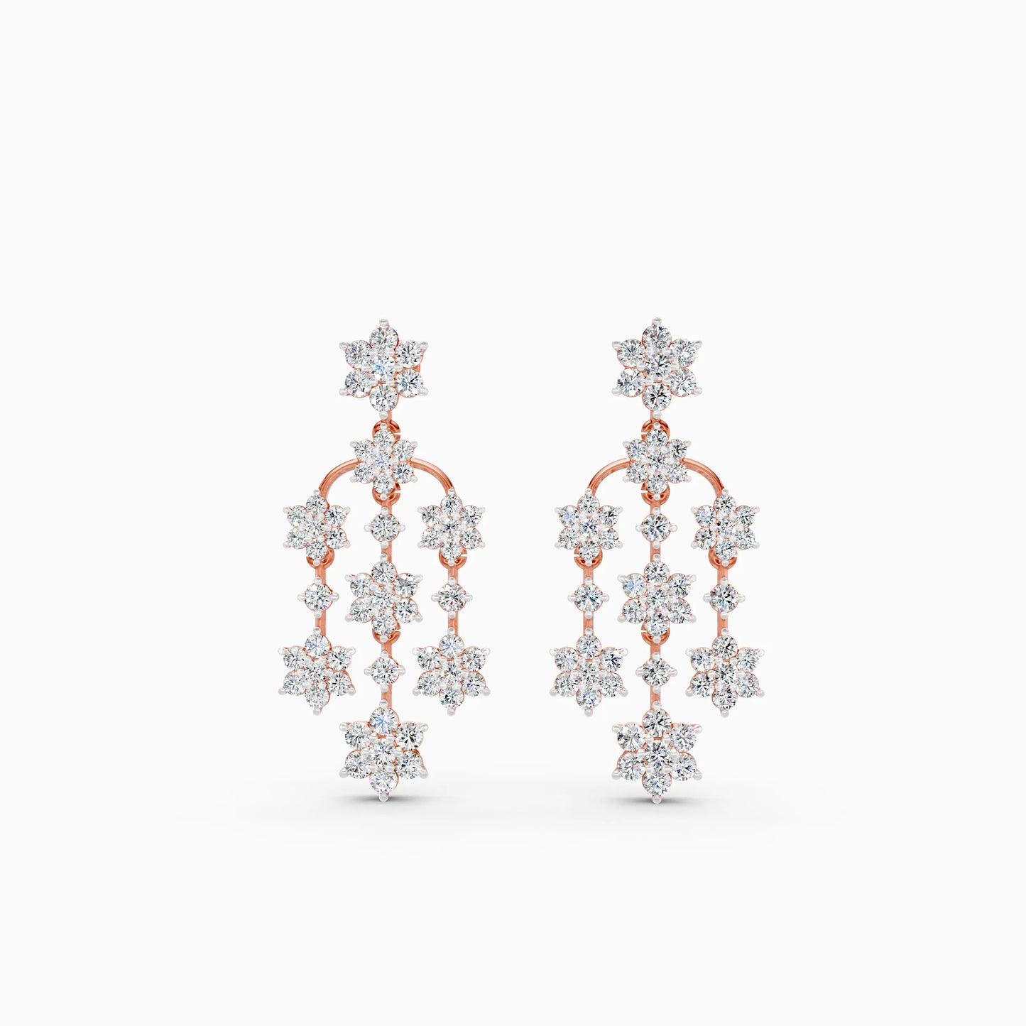 Floral Cascade Chandelier Earrings