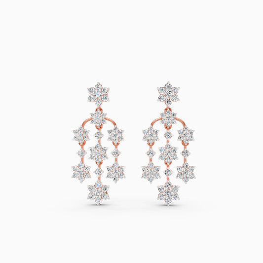 Floral Cascade Chandelier Earrings