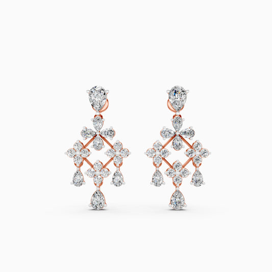Diamond Chandelier Cluster Earrings