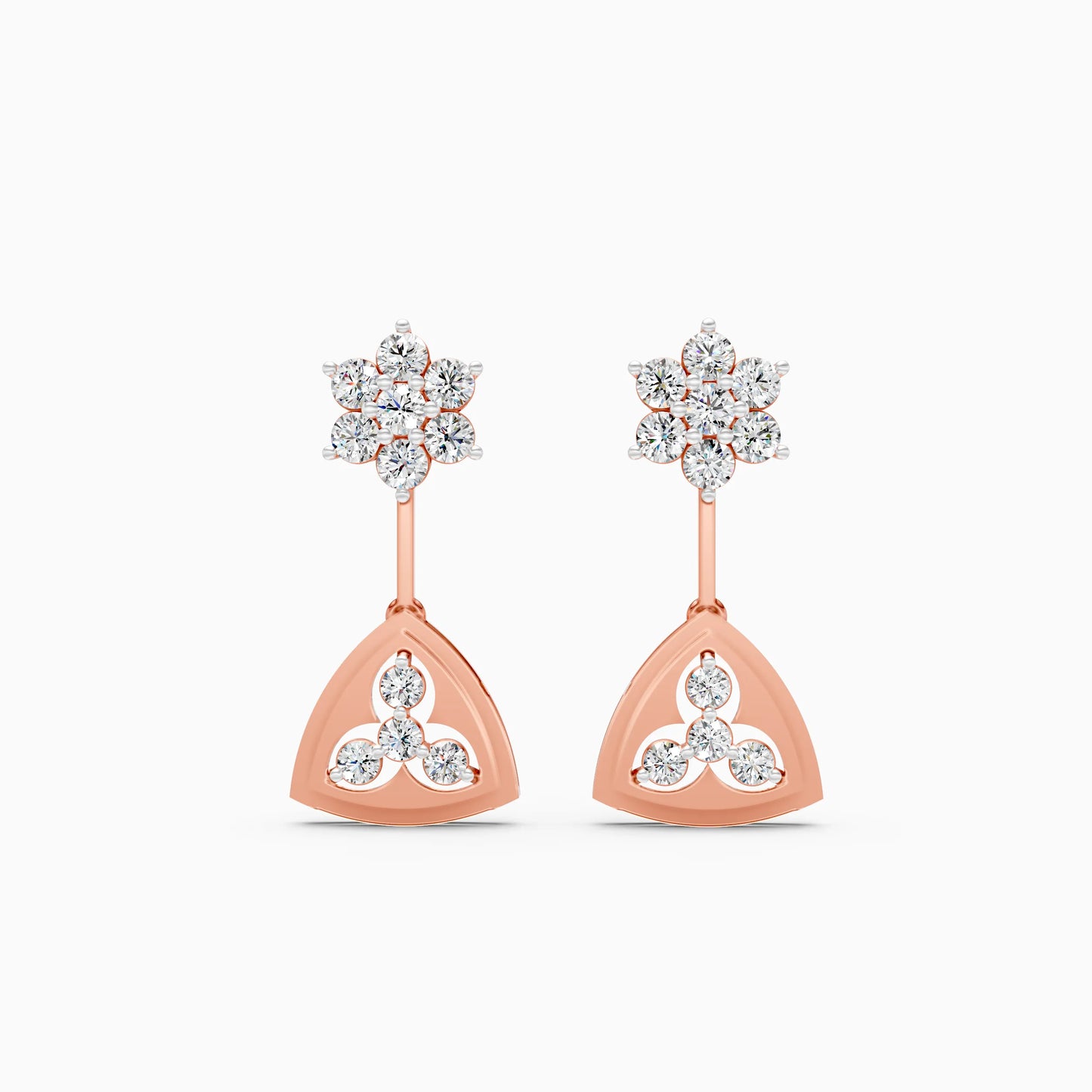Floral Trillion Diamond Drops