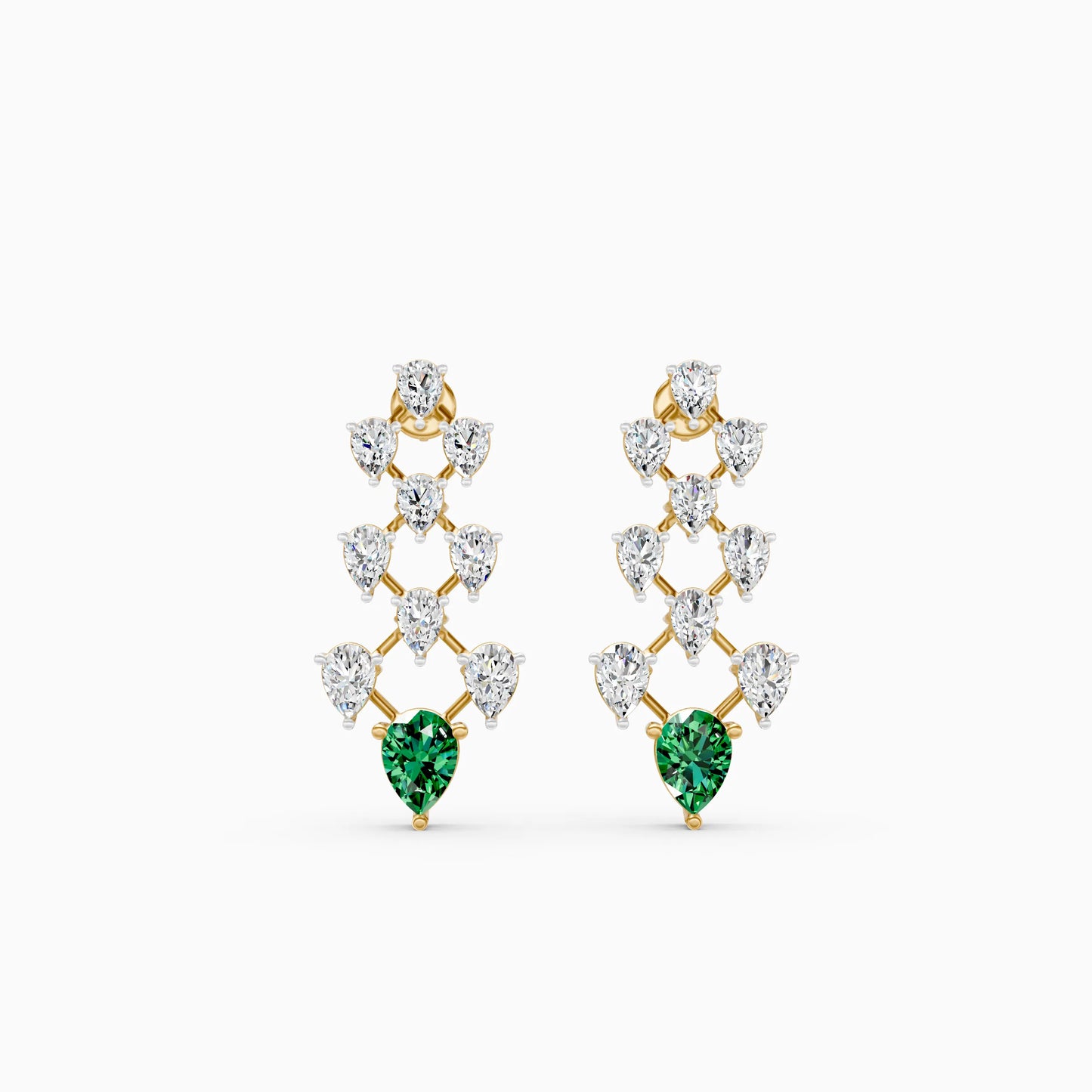 Diamond Lattice Pear Stone Drops