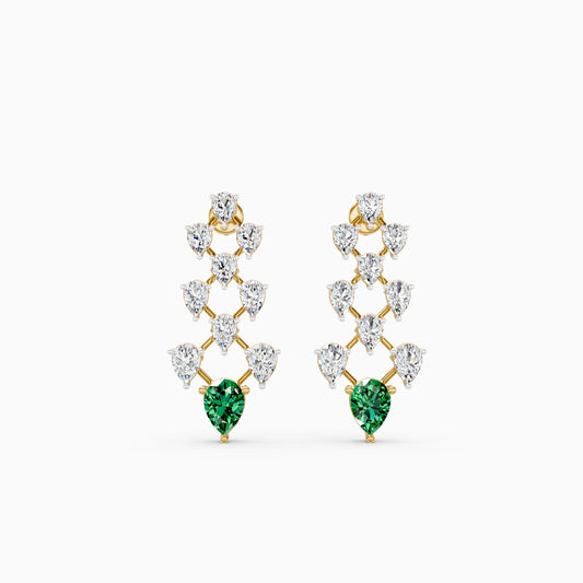 Diamond Lattice Pear Stone Drops