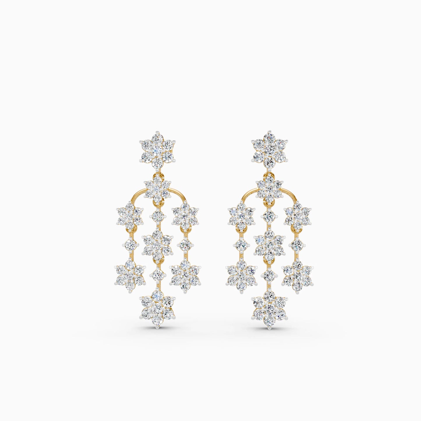 Floral Cascade Chandelier Earrings