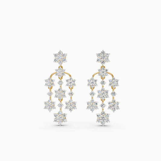 Floral Cascade Chandelier Earrings