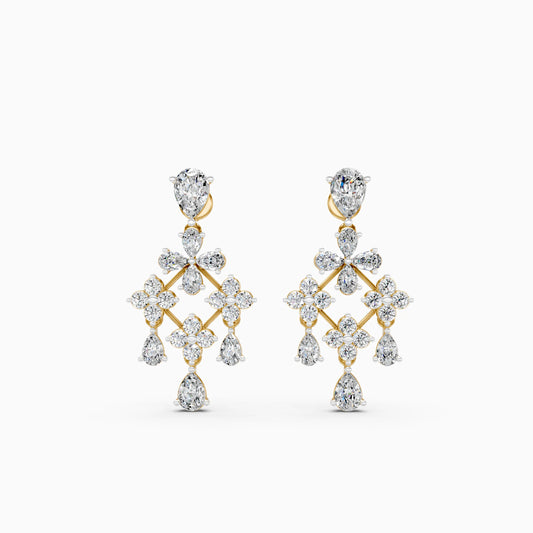 Diamond Chandelier Cluster Earrings